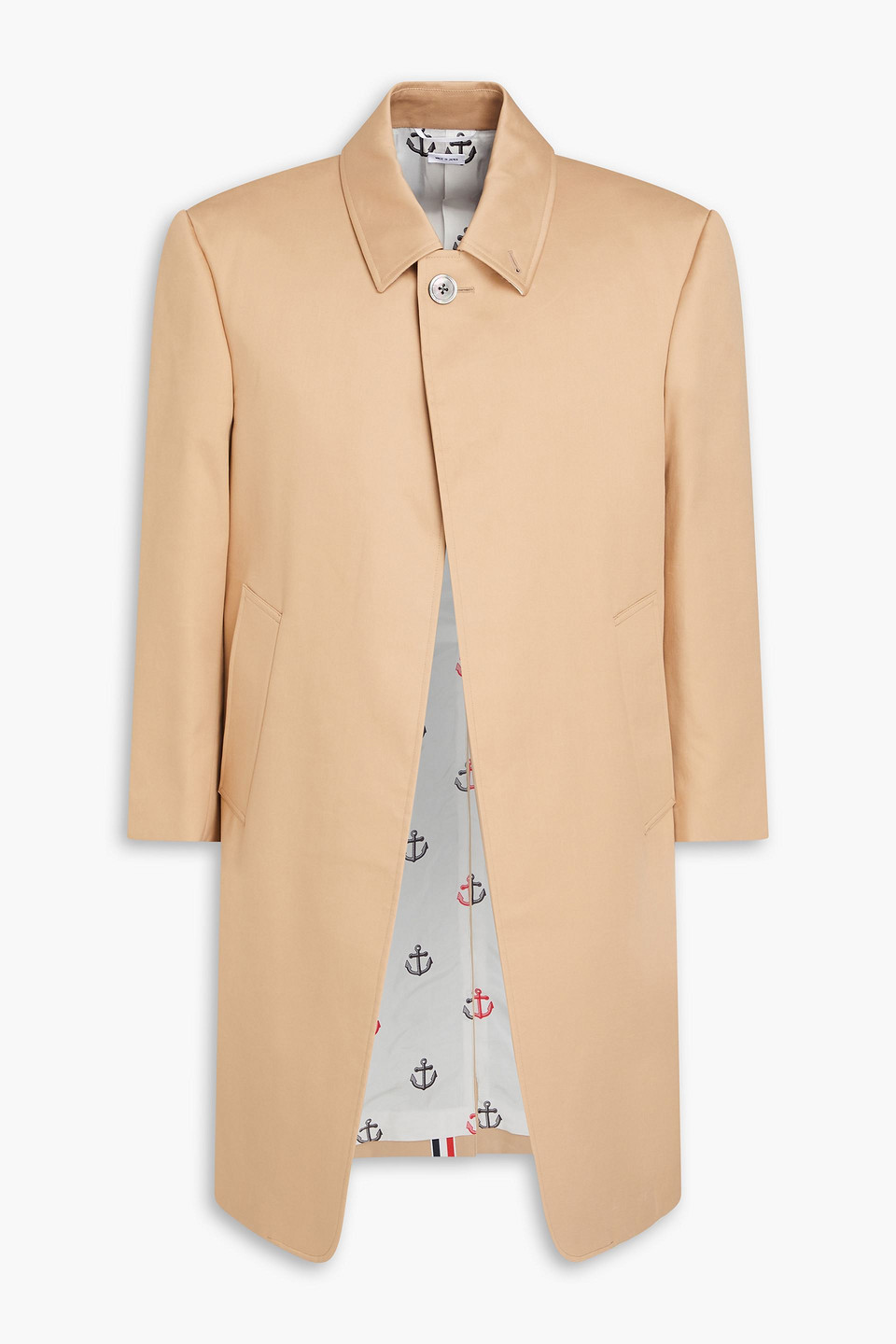 Thom Browne Cotton-twill Coat In Sand