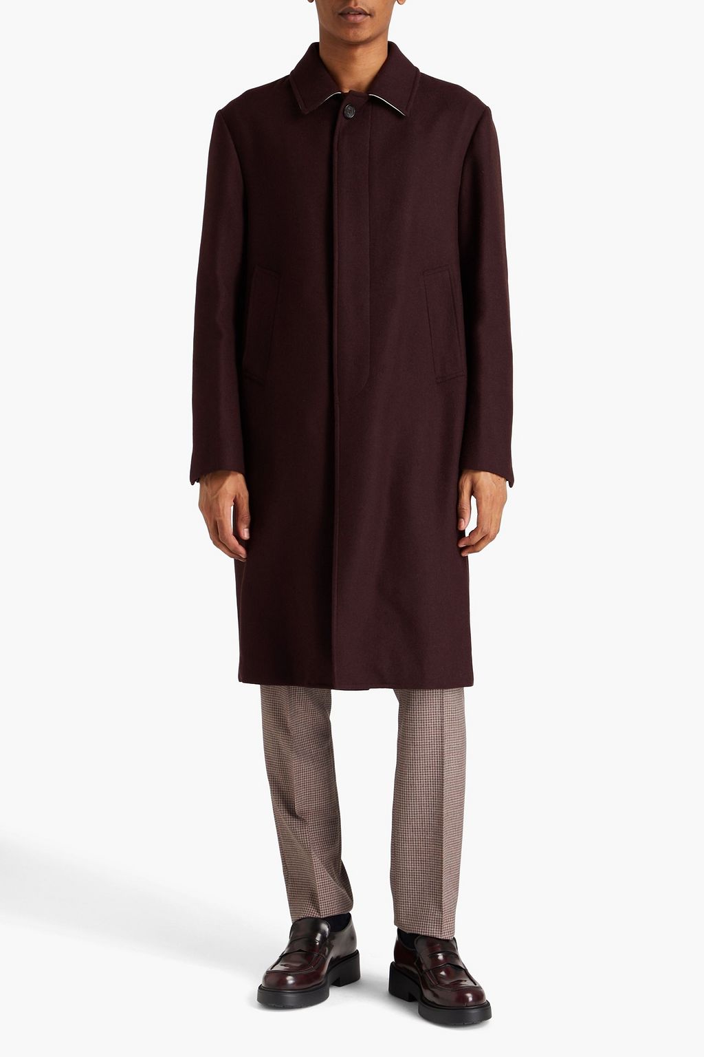 THOM BROWNE Wool-felt coat