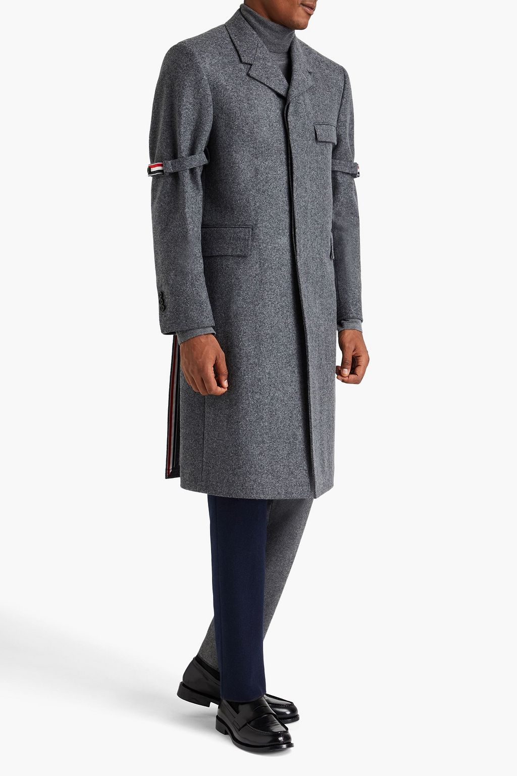 THOM BROWNE Wool-felt coat