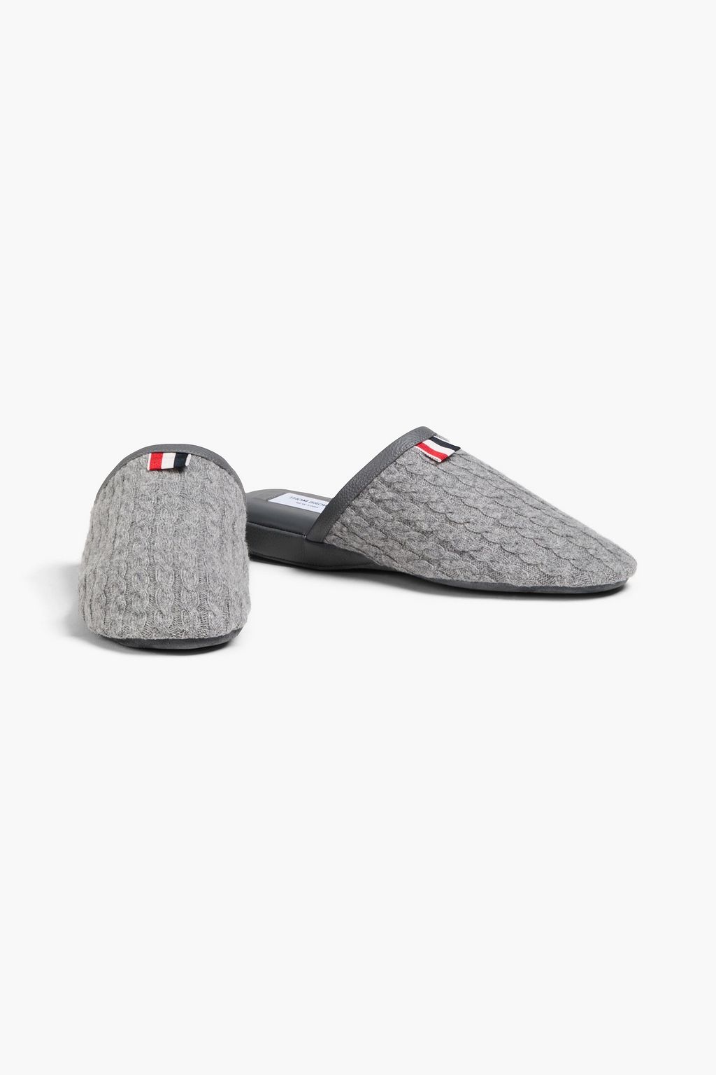 THOM BROWNE سليبرز من نسيج محبوك بحبكة مجدولة