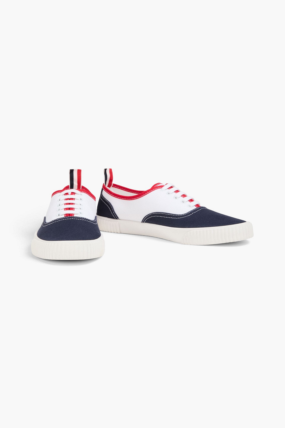  Thom Browne - Sneakers Aus Canvas In Colour-block-optik - Blau - Us 7.5 
