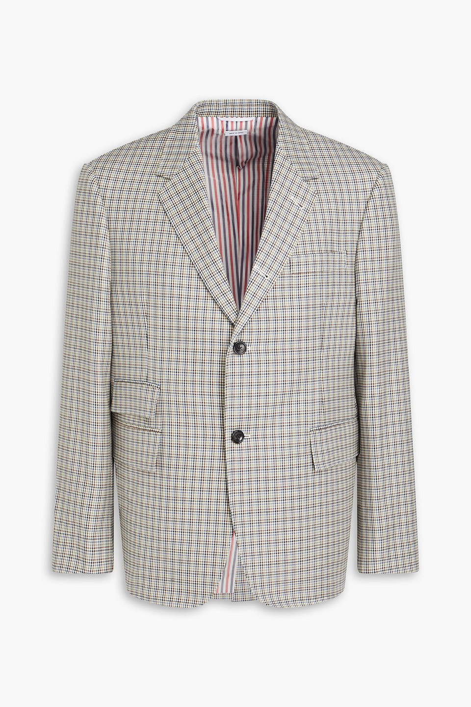 Houndstooth wool blazer
