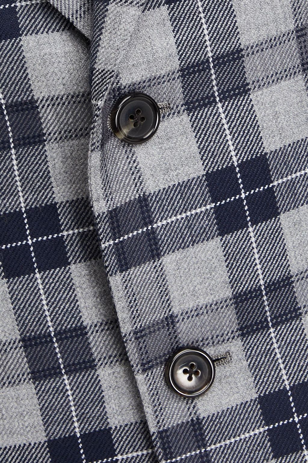 THOM BROWNE Blazer aus Woll-Tweed mit Karomuster