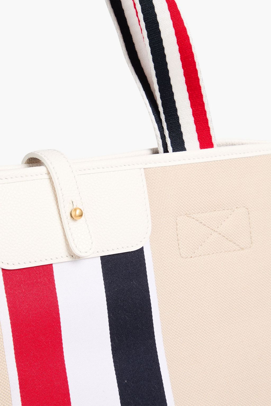THOM BROWNE Striped canvas tote