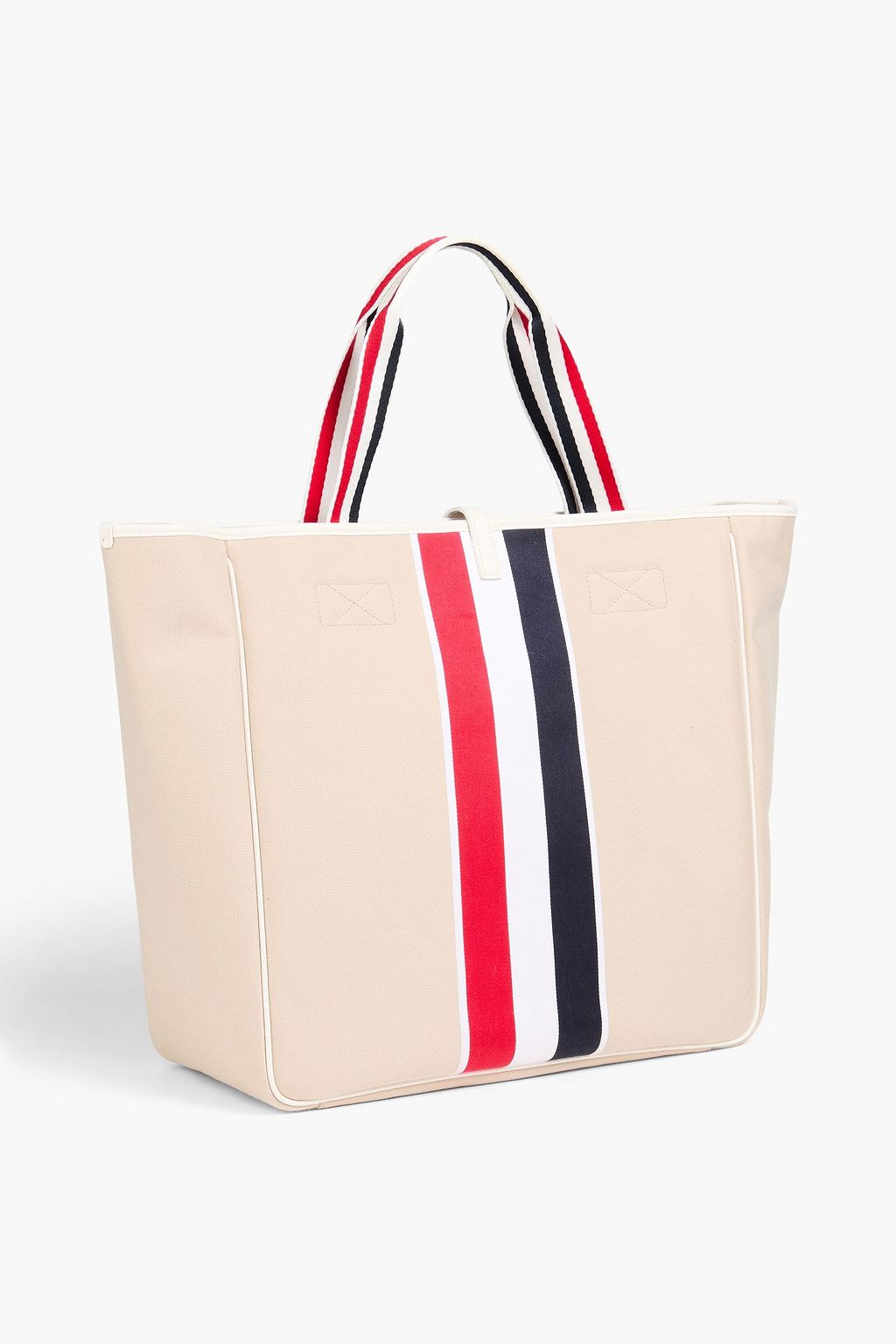 THOM BROWNE Striped canvas tote