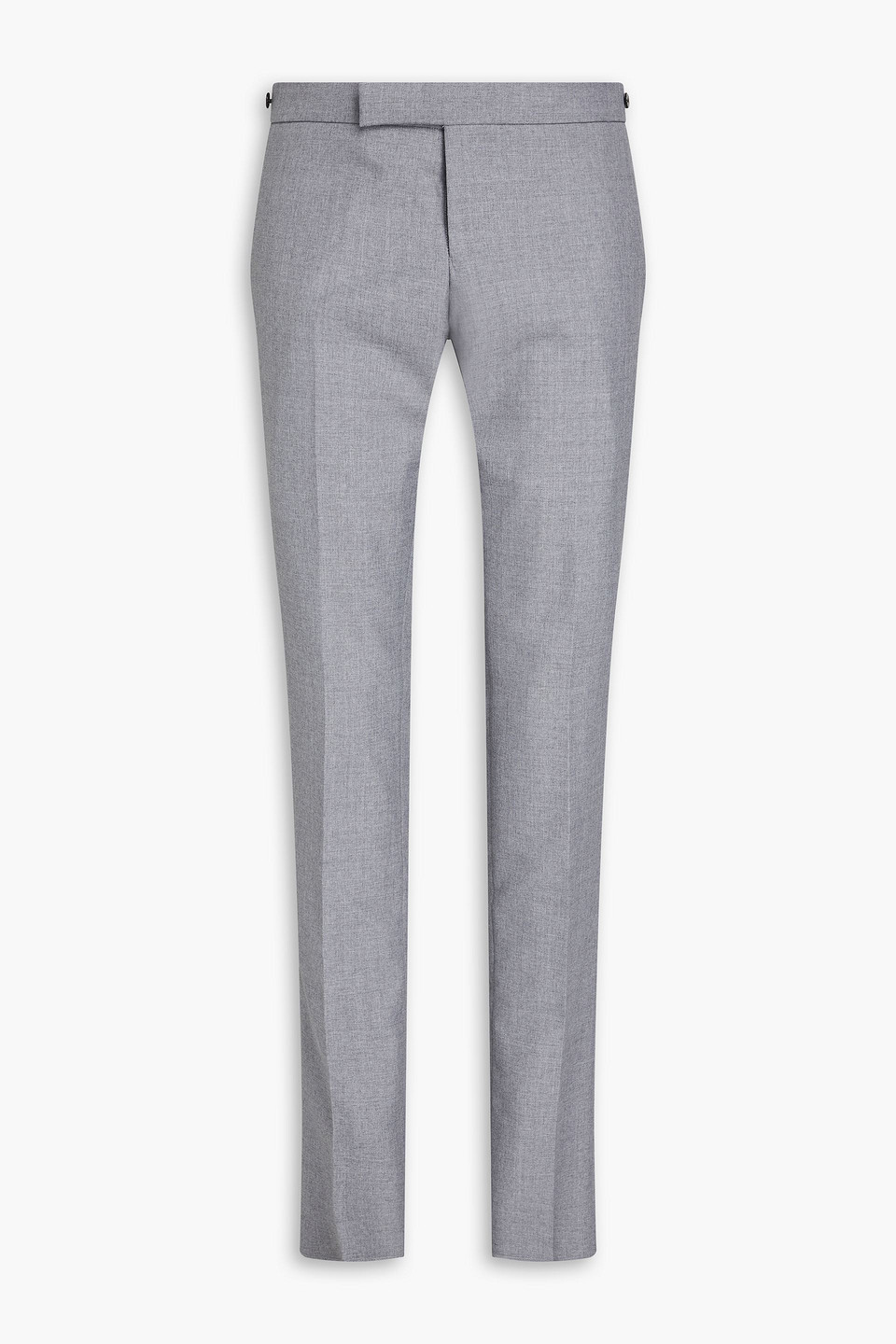 Thom Browne Slim-fit Striped Wool-blend Pants In Gray