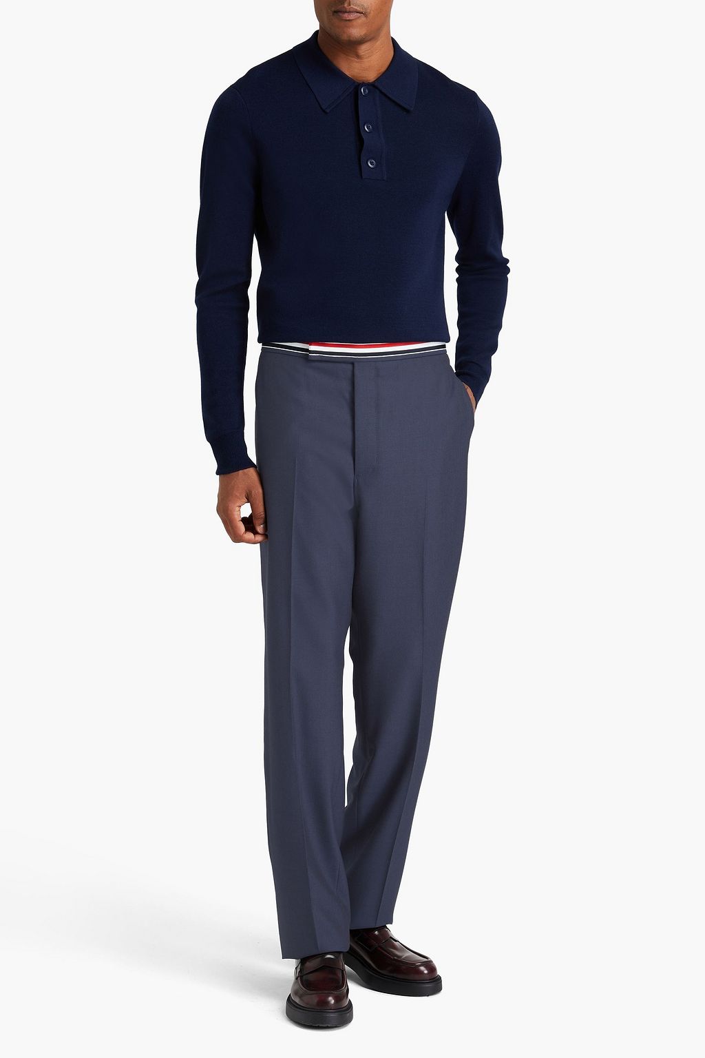 THOM BROWNE Hose aus Woll-Twill
