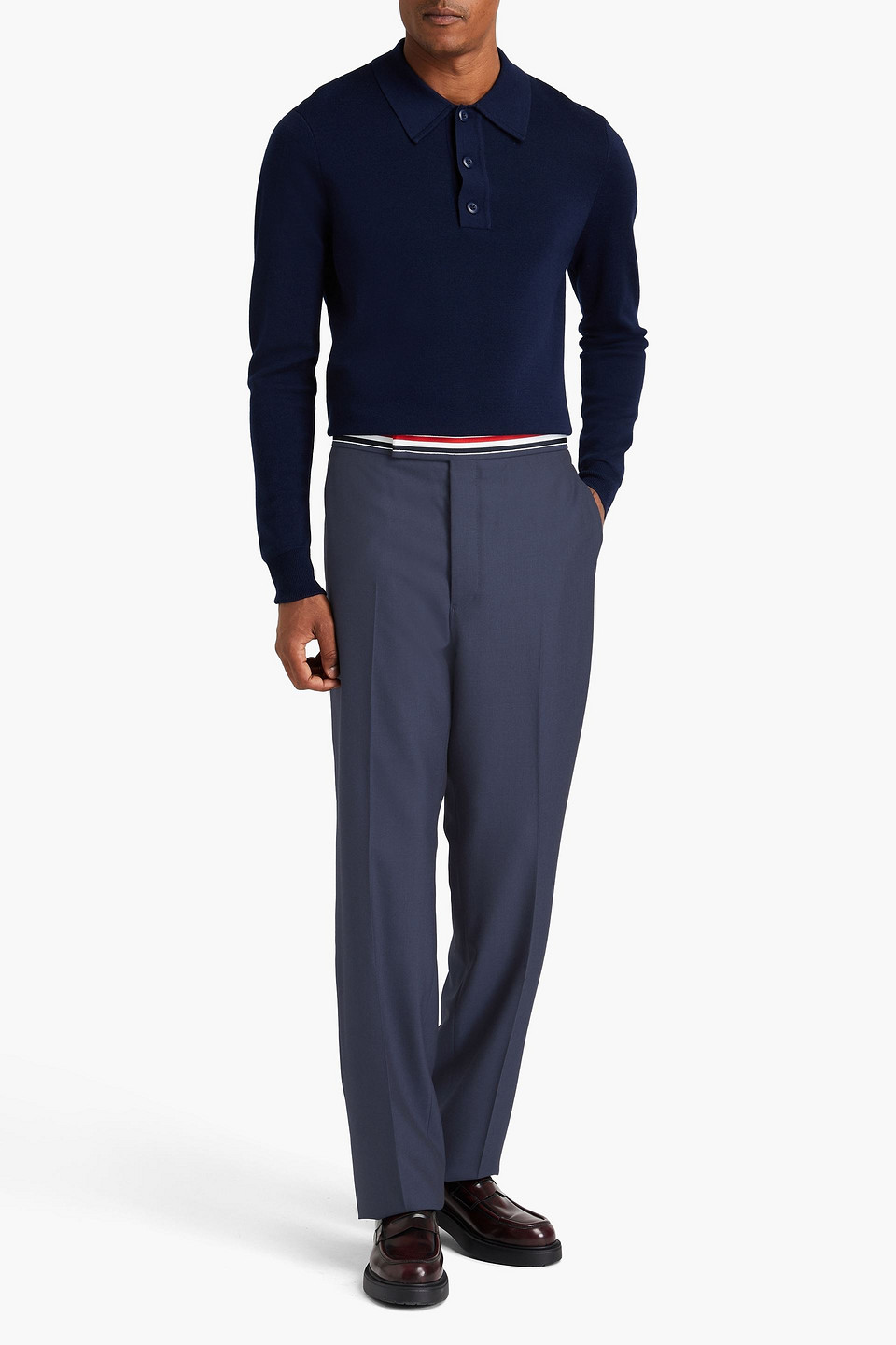 Thom Browne Trousers In Navy