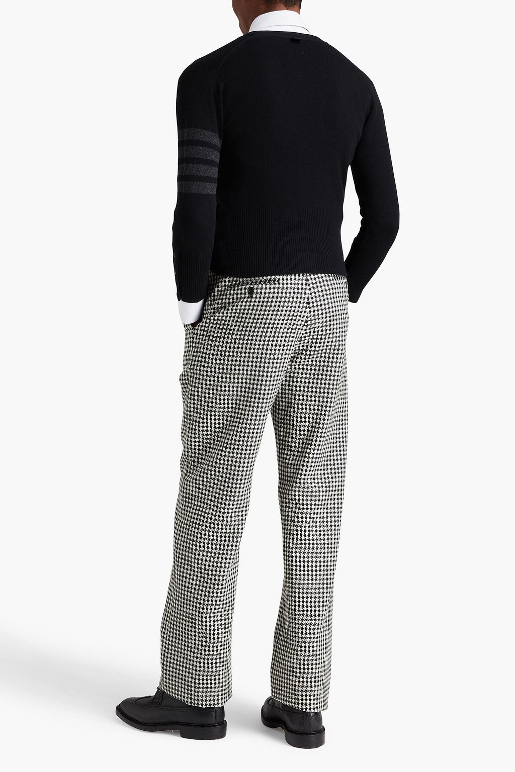 THOM BROWNE Hose aus Wolle mit Hahnentrittmuster