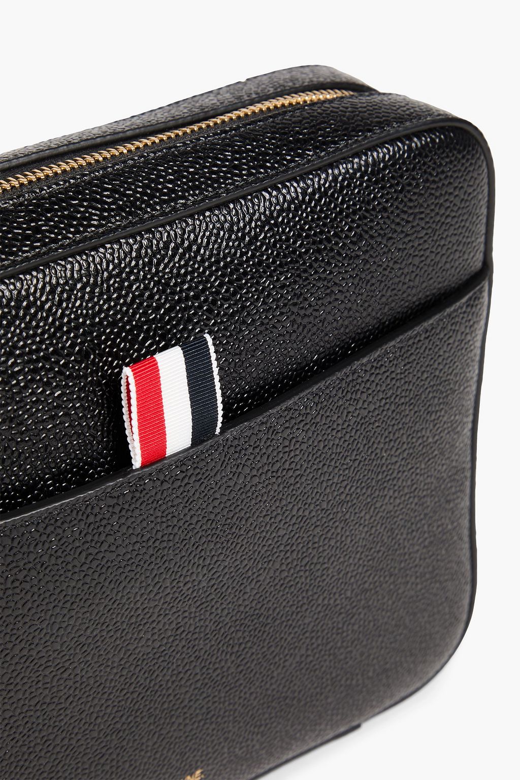 THOM BROWNE Textured-leather pouch