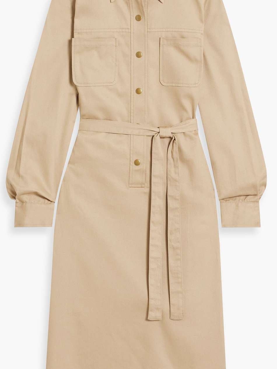 agatha cotton-twill midi shirt dress