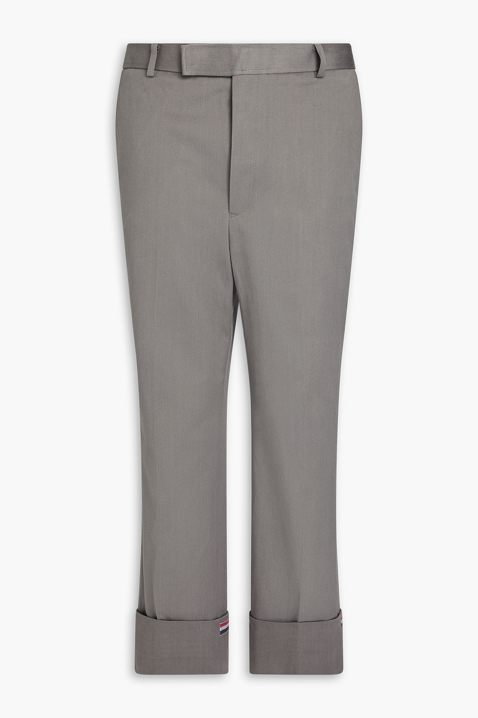 Thom Browne Hose Aus Baumwoll-twill In Grau