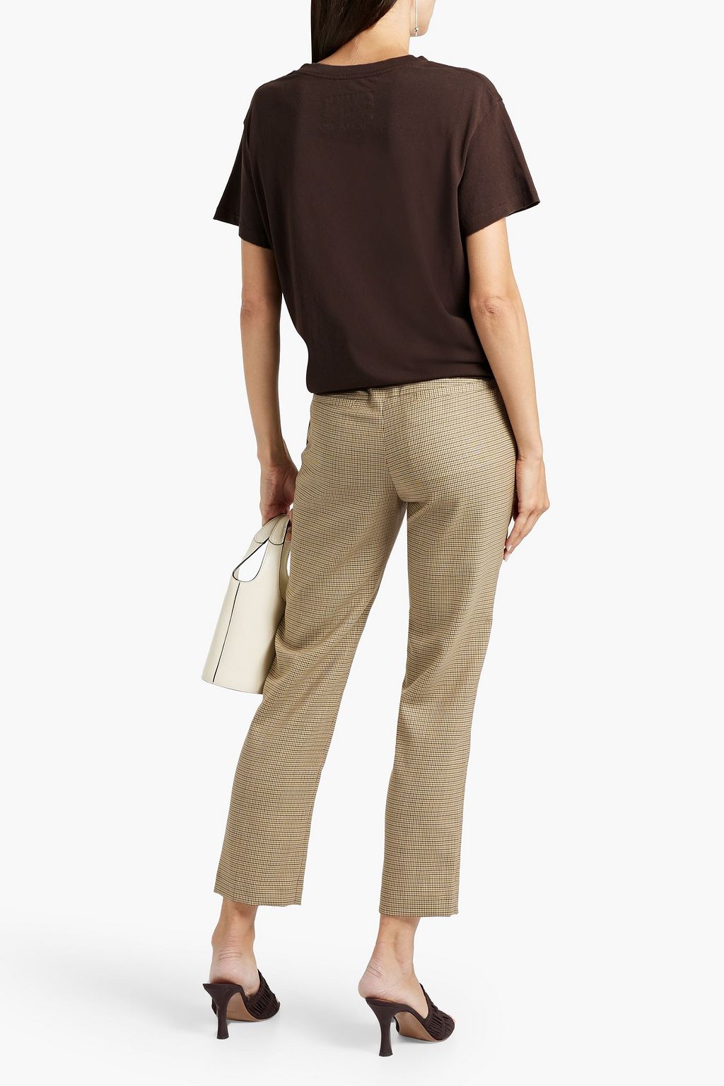 NILI LOTAN Tel Aviv houndstooth wool slim-leg pants
