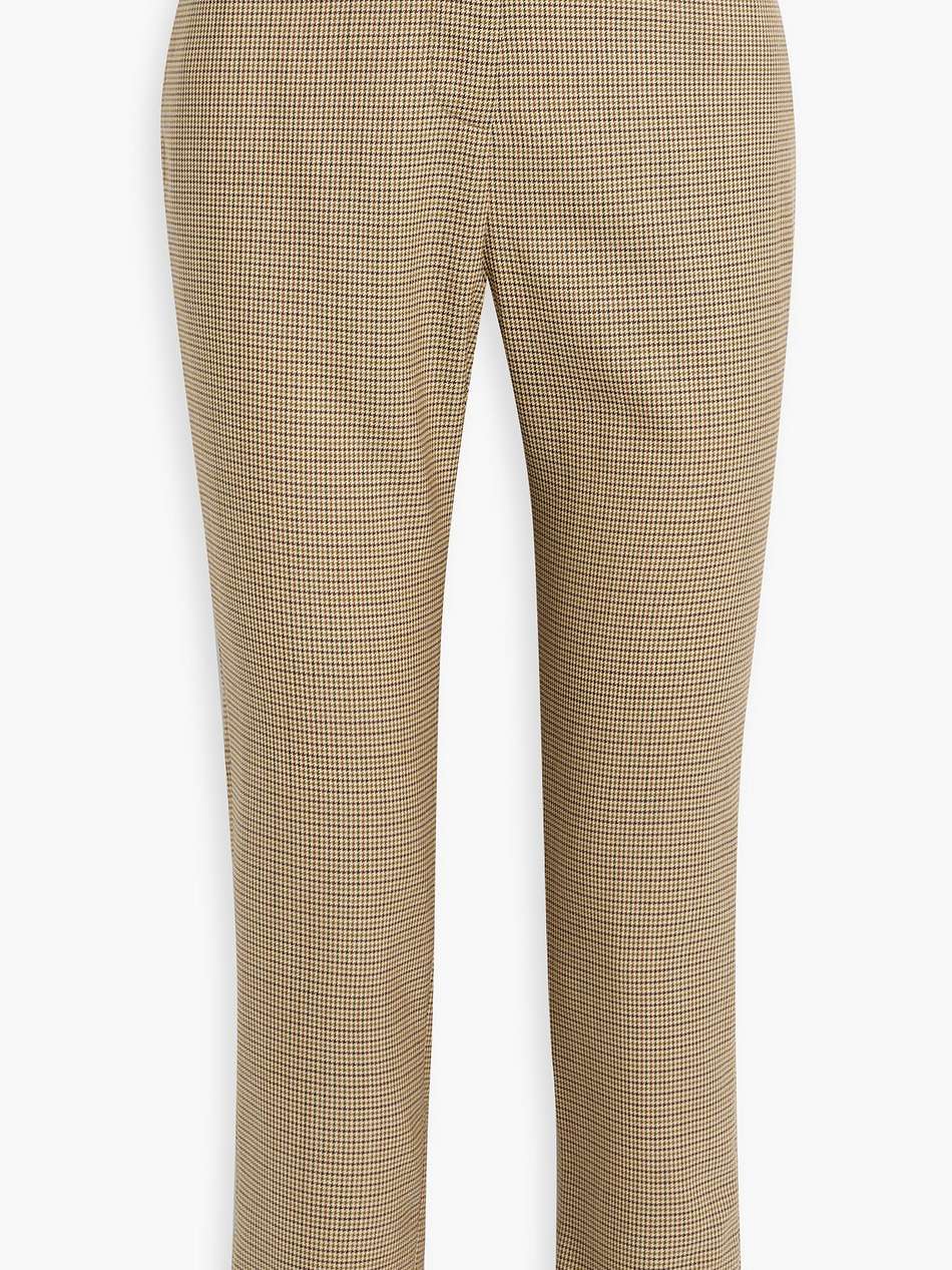 tel aviv houndstooth wool slim-leg pants