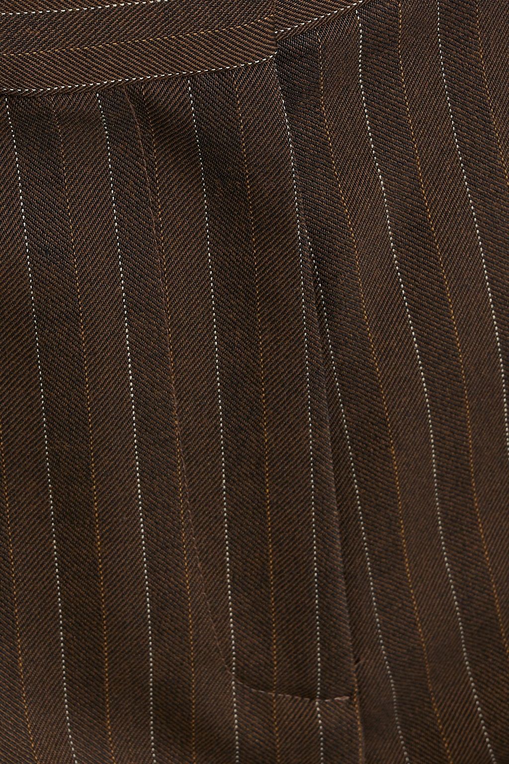NILI LOTAN Arielle pinstriped wool-blend twill flared pants