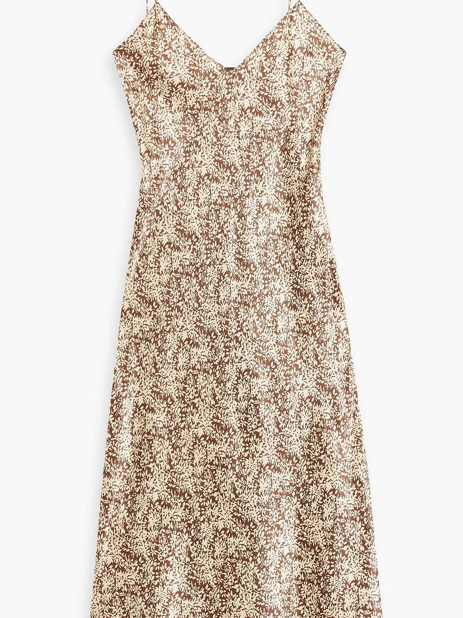 printed silk-satin slip dress