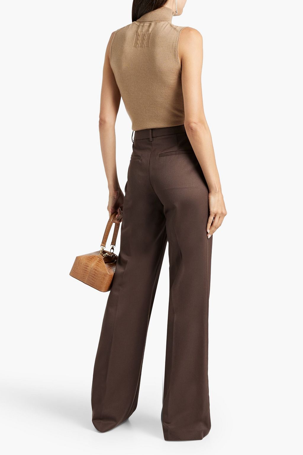 NILI LOTAN Arielle wool-twill flared pants