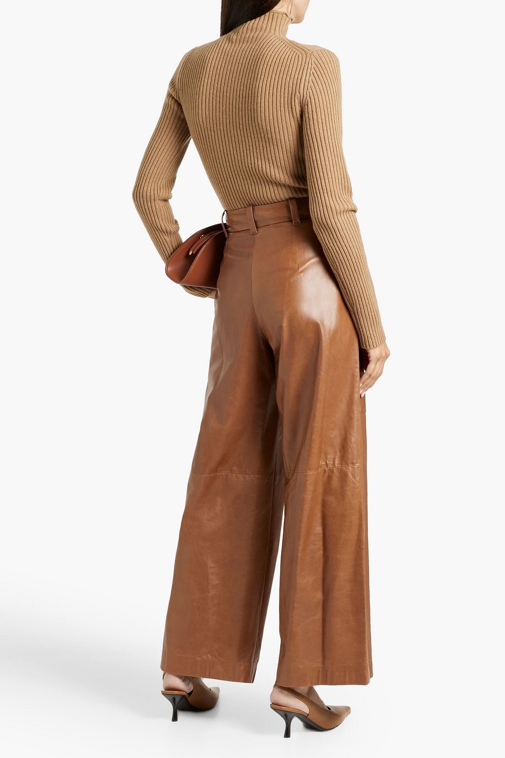 NILI LOTAN Freda ribbed cashmere turtleneck sweater