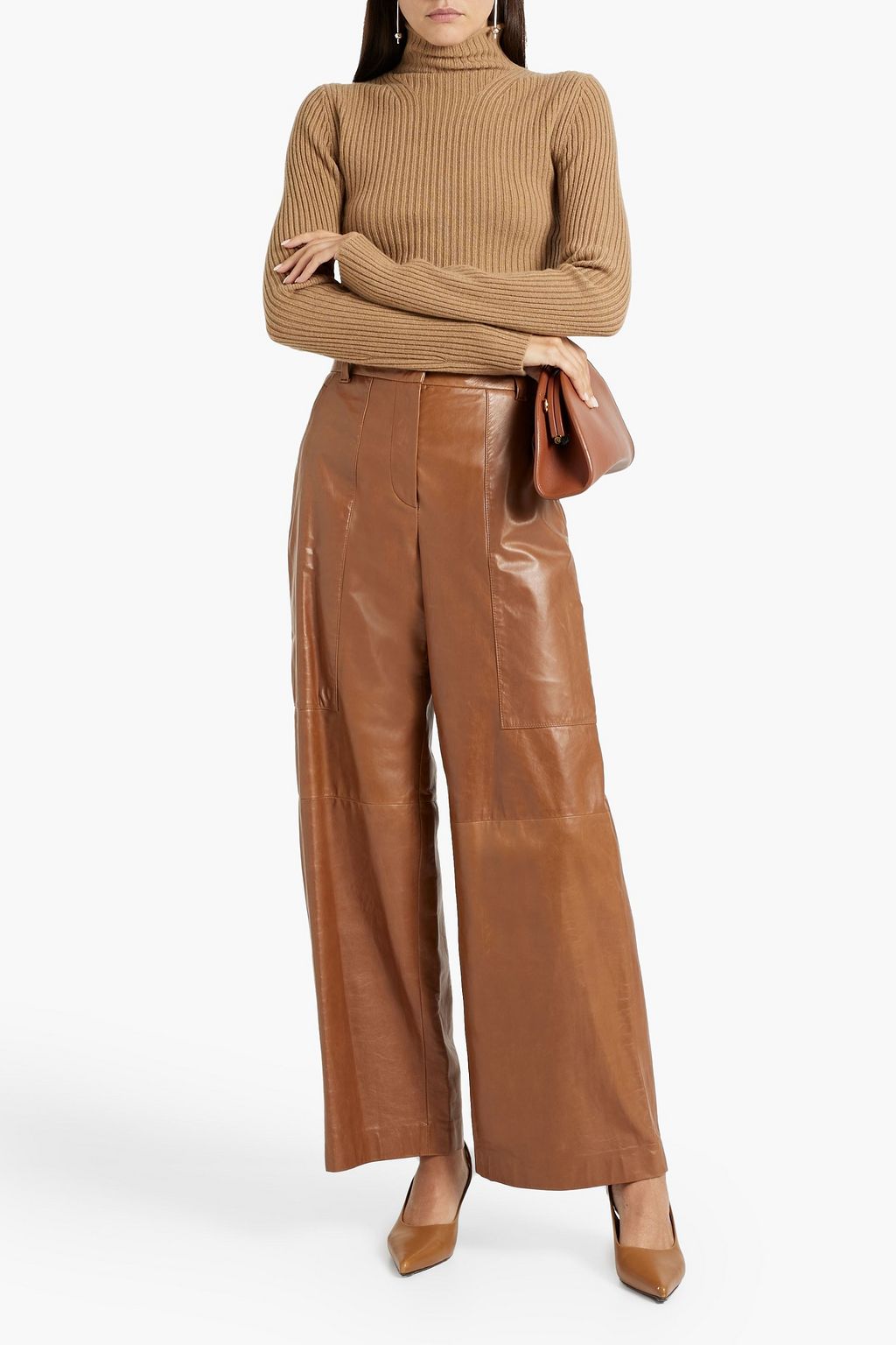 NILI LOTAN Freda ribbed cashmere turtleneck sweater