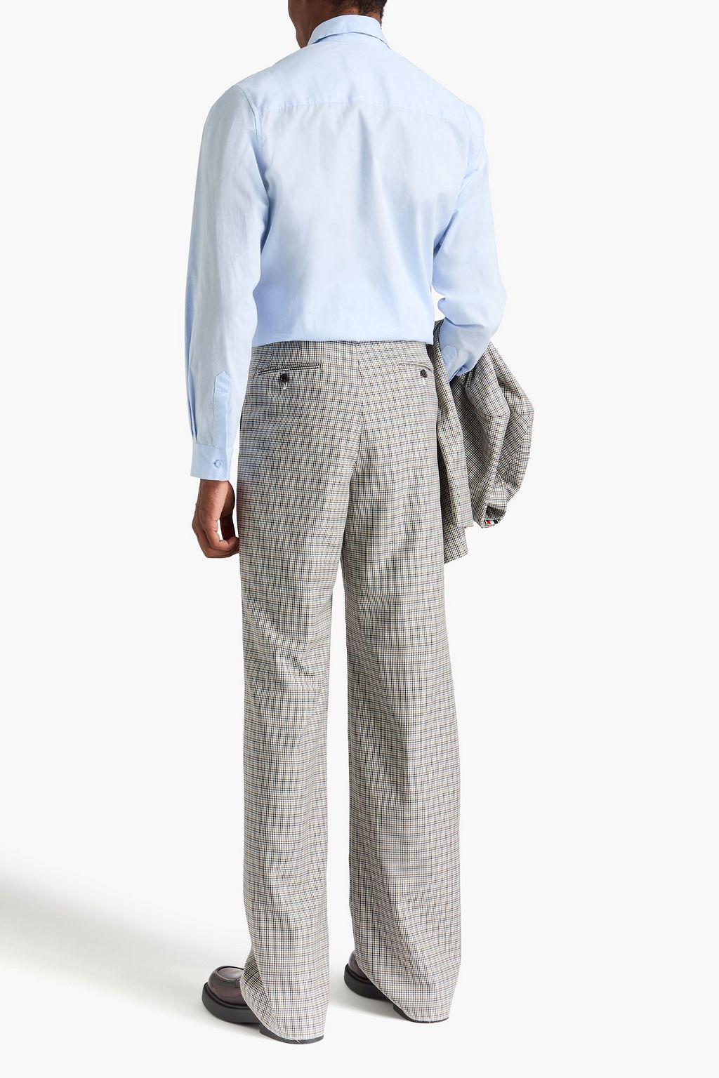 THOM BROWNE Hose aus Wolle mit Hahnentrittmuster