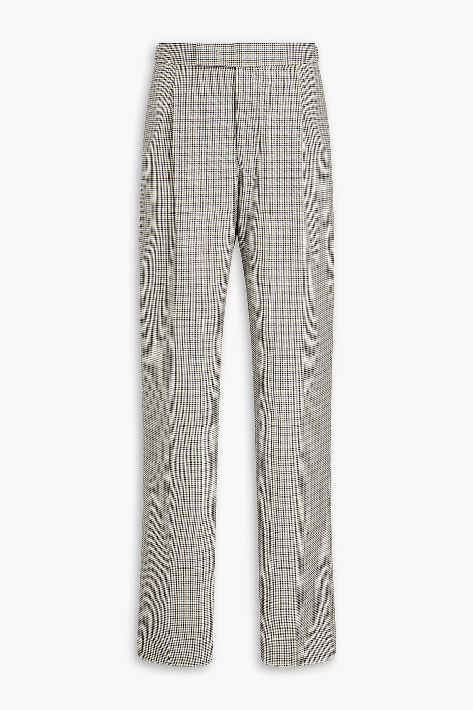 thom browne - houndstooth wool-tweed pants - brown - 0