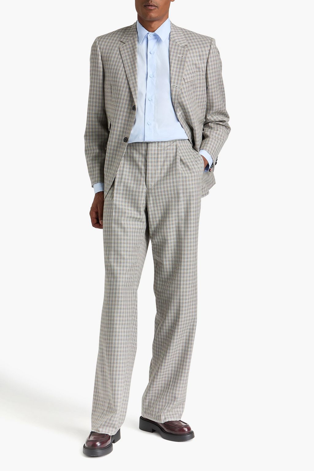 THOM BROWNE Hose aus Wolle mit Hahnentrittmuster