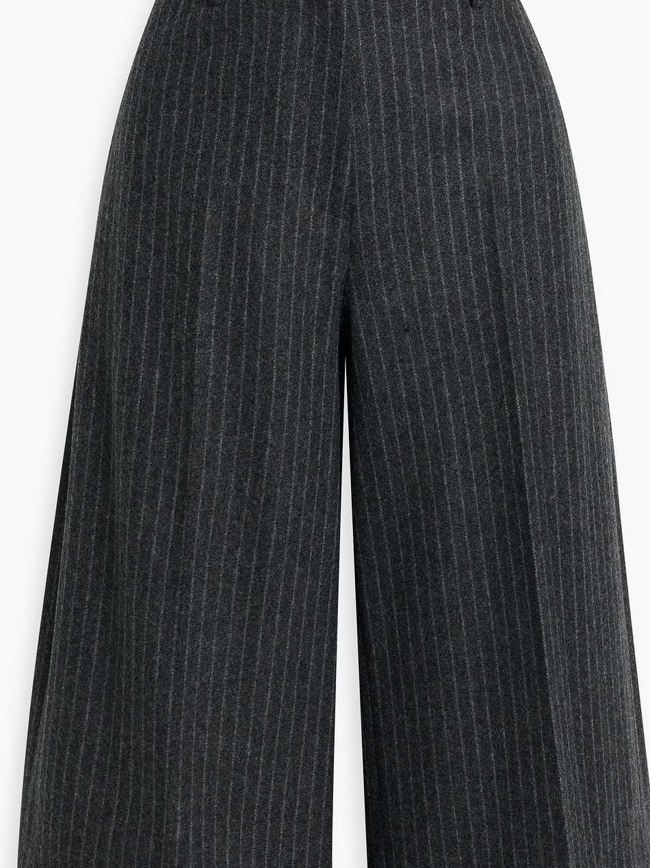 ilford pinstriped wool-felt culottes