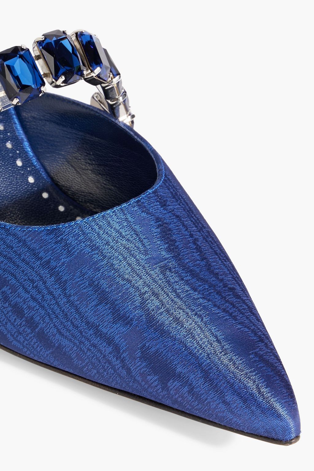 MANOLO BLAHNIK Humibamu 50 crystal-embellished moire mules