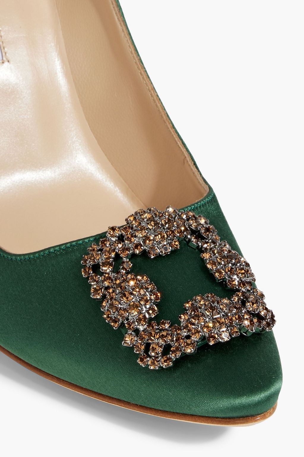 MANOLO BLAHNIK Hangisi 105 embellished satin pumps