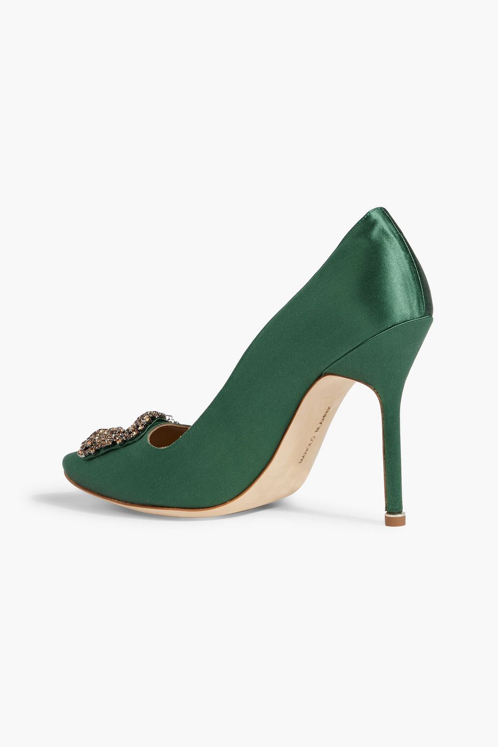 MANOLO BLAHNIK Hangisi 105 embellished satin pumps