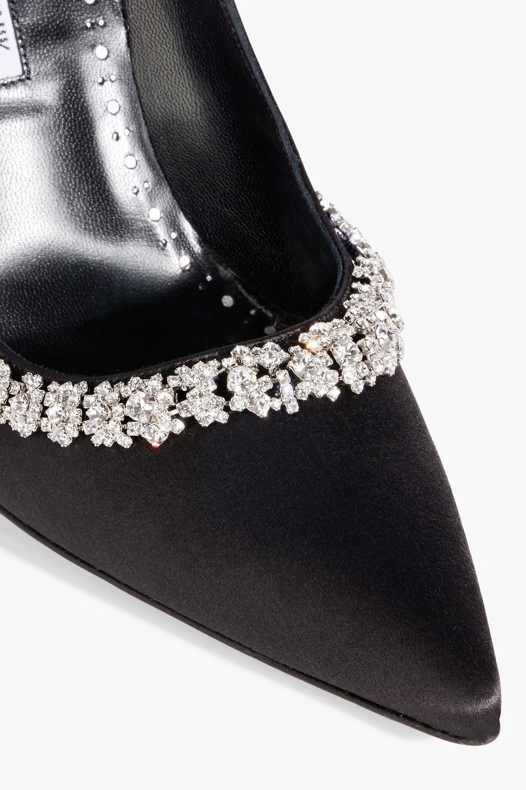 MANOLO BLAHNIK Olarana 105 crystal-embellished satin pumps