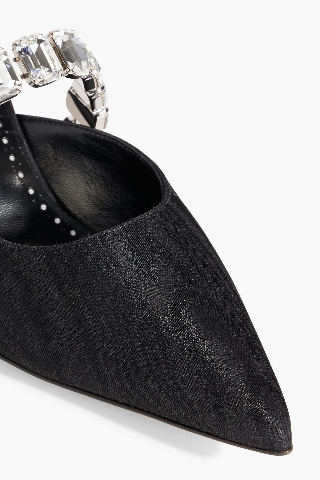 MANOLO BLAHNIK Humibamu 50 crystal-embellished moire mules