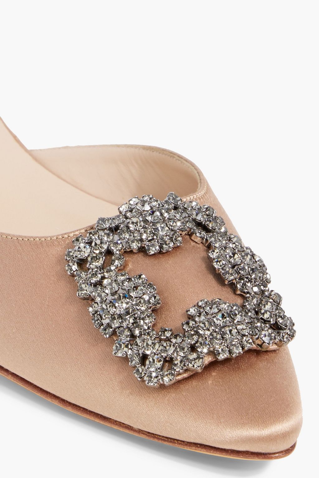 MANOLO BLAHNIK Hangisi crystal-embellished satin mules