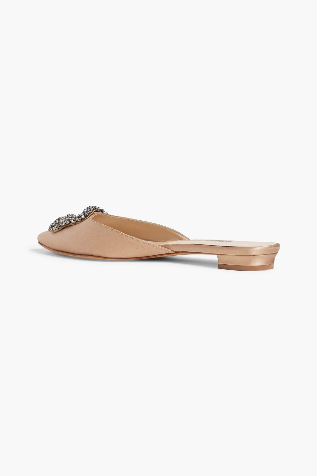 MANOLO BLAHNIK Hangisi crystal-embellished satin mules