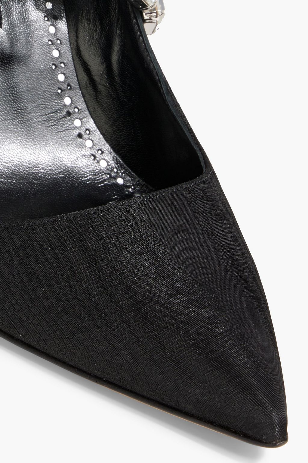 MANOLO BLAHNIK Humiba 105 crystal-embellished moire pumps