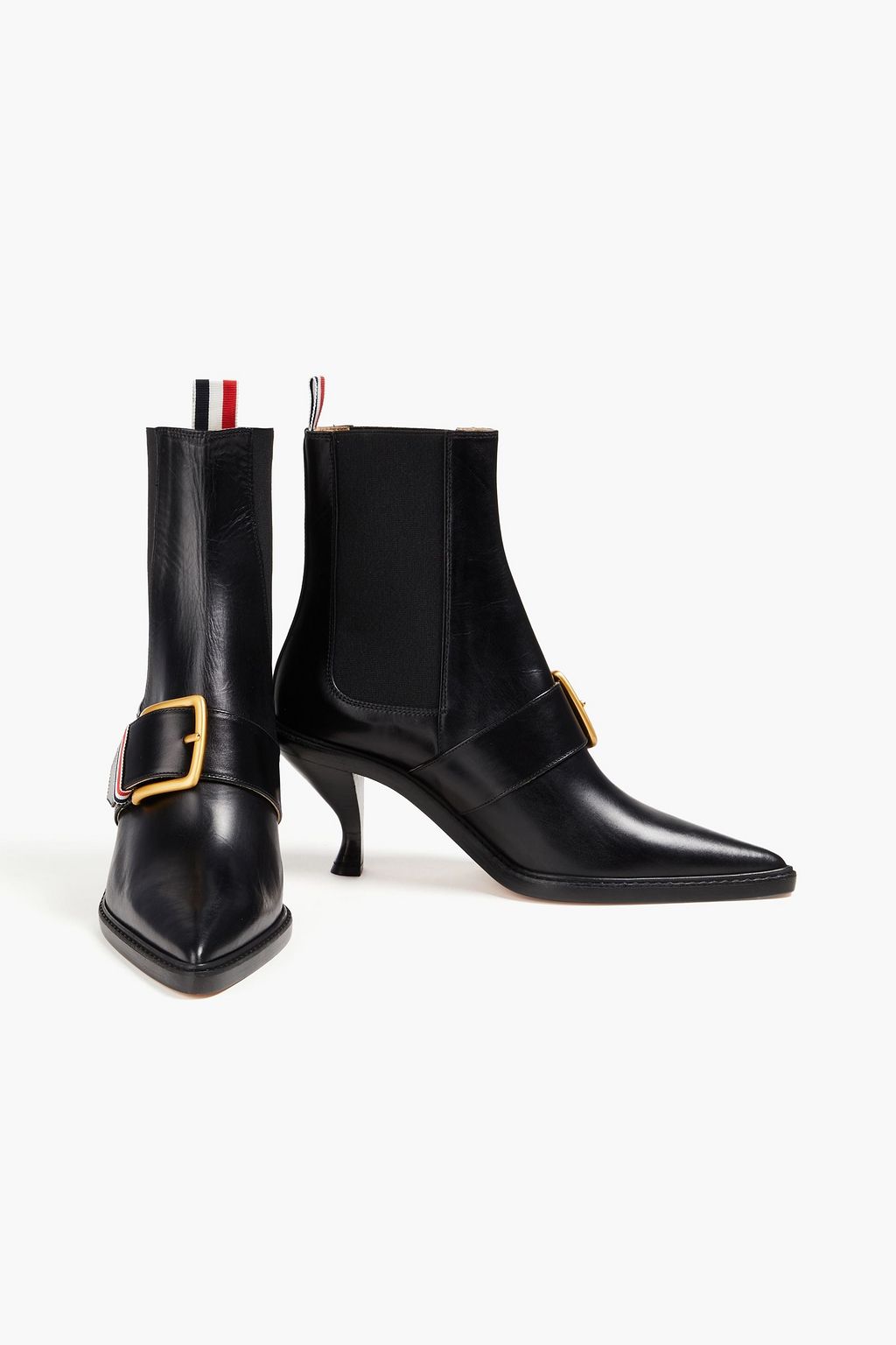 THOM BROWNE بوت بطول الكاحل من الجلد مزود بإبزيم
