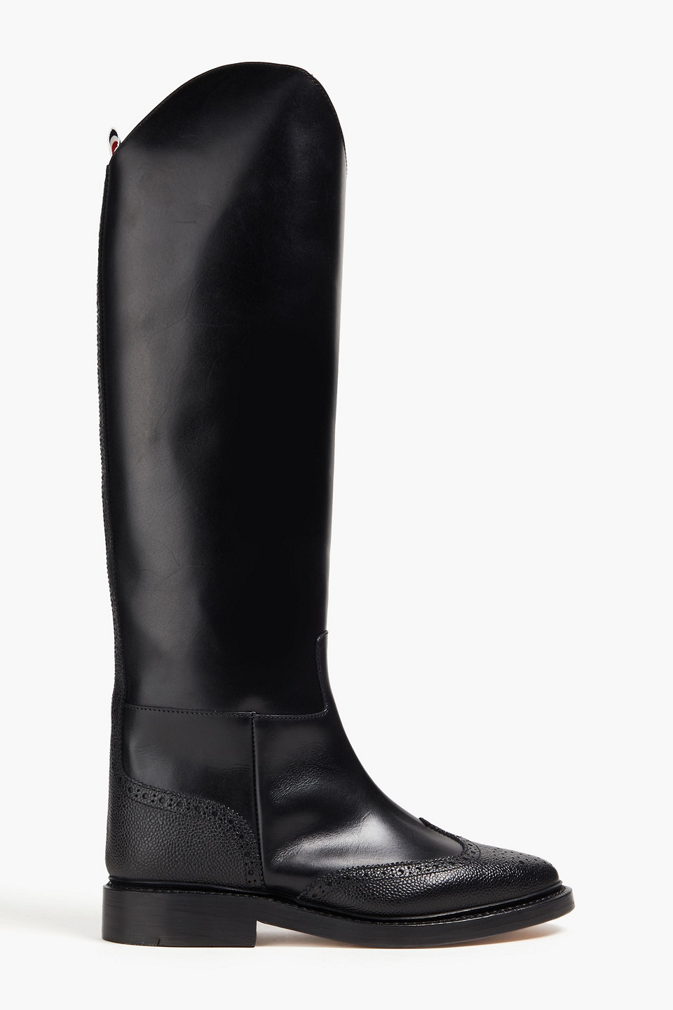 Thom Browne Wingtip Equestrian-style Boots In Black