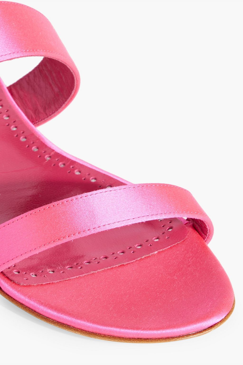 MANOLO BLAHNIK Chivela crystal-embellished satin sandals