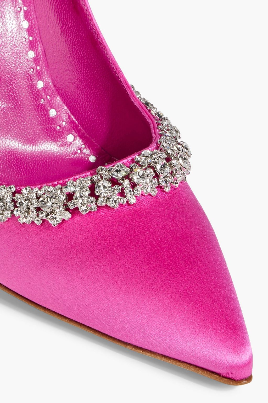 MANOLO BLAHNIK Olarana 105 crystal-embellished satin pumps