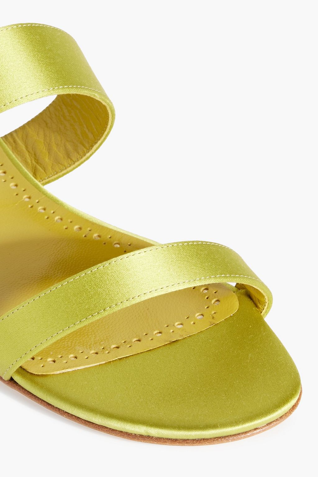 MANOLO BLAHNIK Chivela crystal-embellished satin sandals