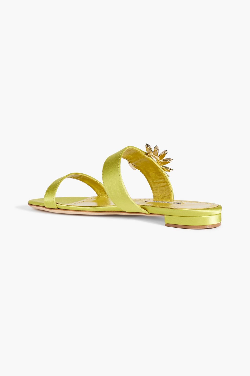 MANOLO BLAHNIK Chivela crystal-embellished satin sandals