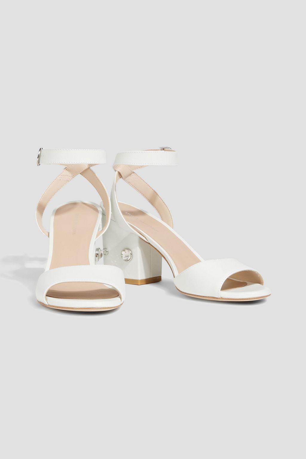 STUART WEITZMAN Alshn 75 crystal-embellished leather sandals