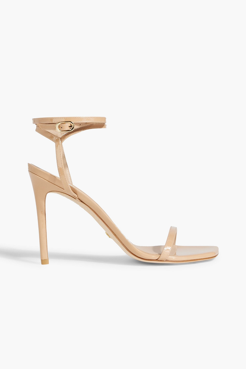 Stuart Weitzman Patent-leather Sandals In Neutral