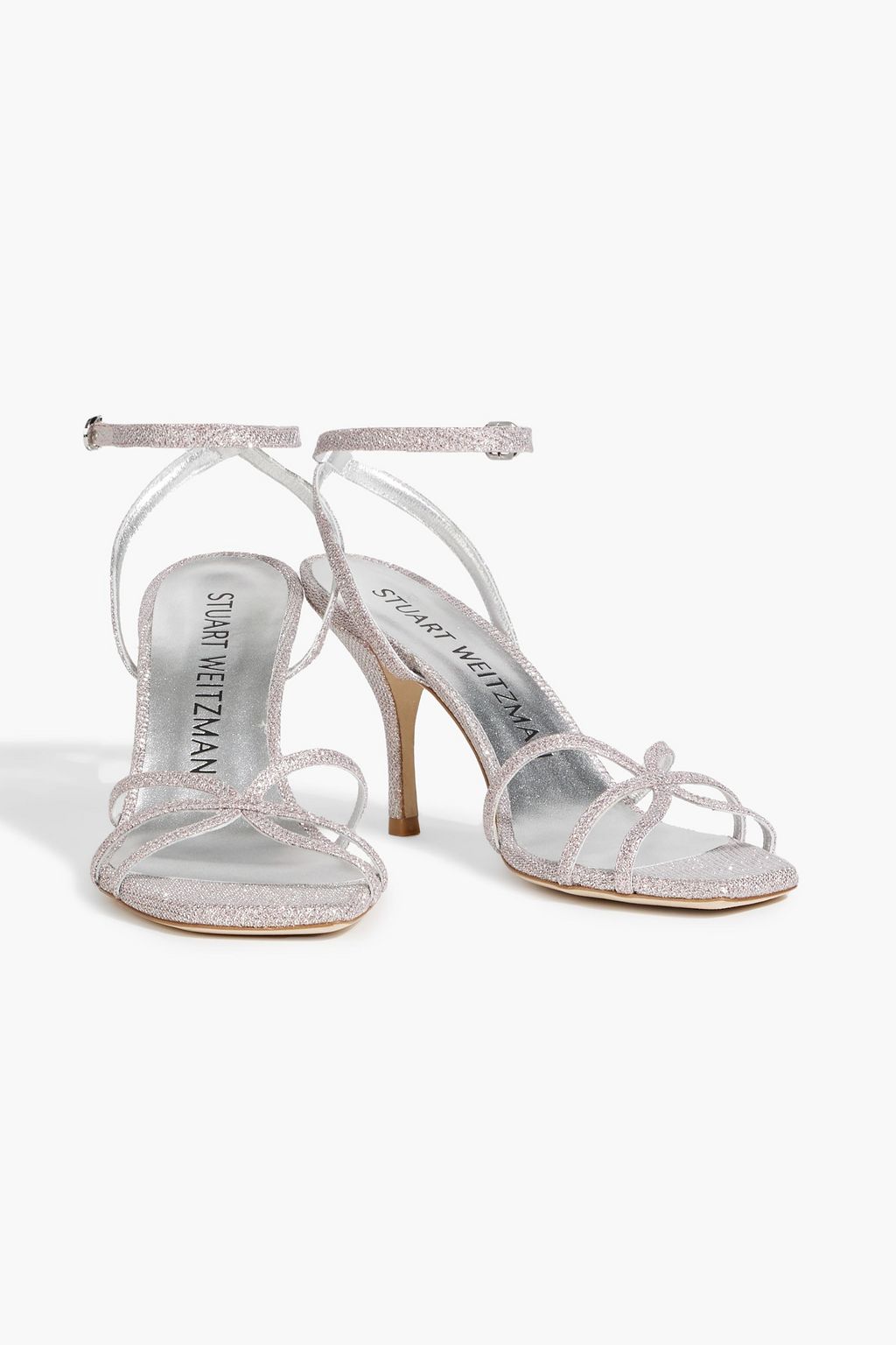 STUART WEITZMAN BarelyThere 85 metallic wovens sandals