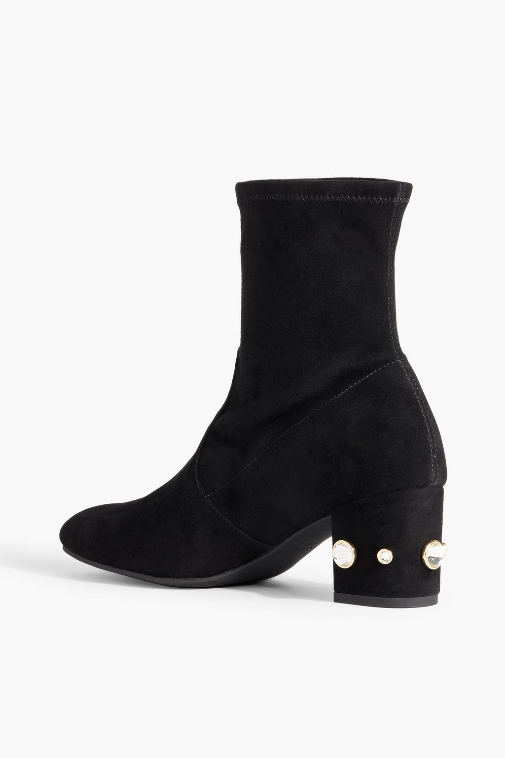 STUART WEITZMAN Allshine 60 crystal-embellished suede ankle boots