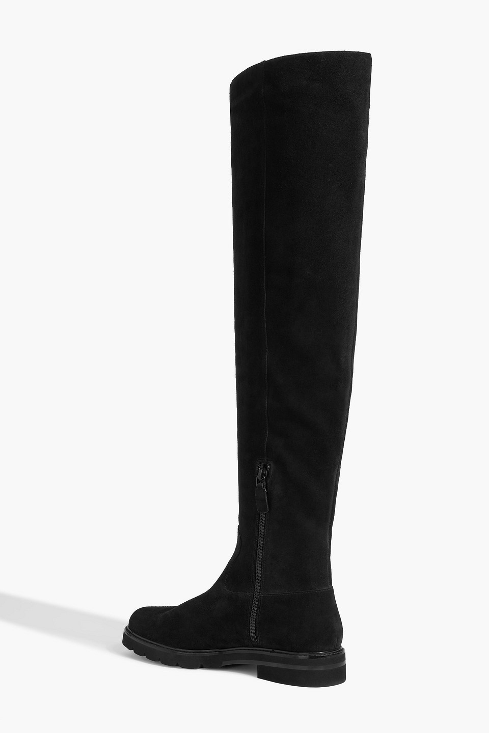 Stuart Weitzman Chicago Suede Over-the-knee Boots In Black