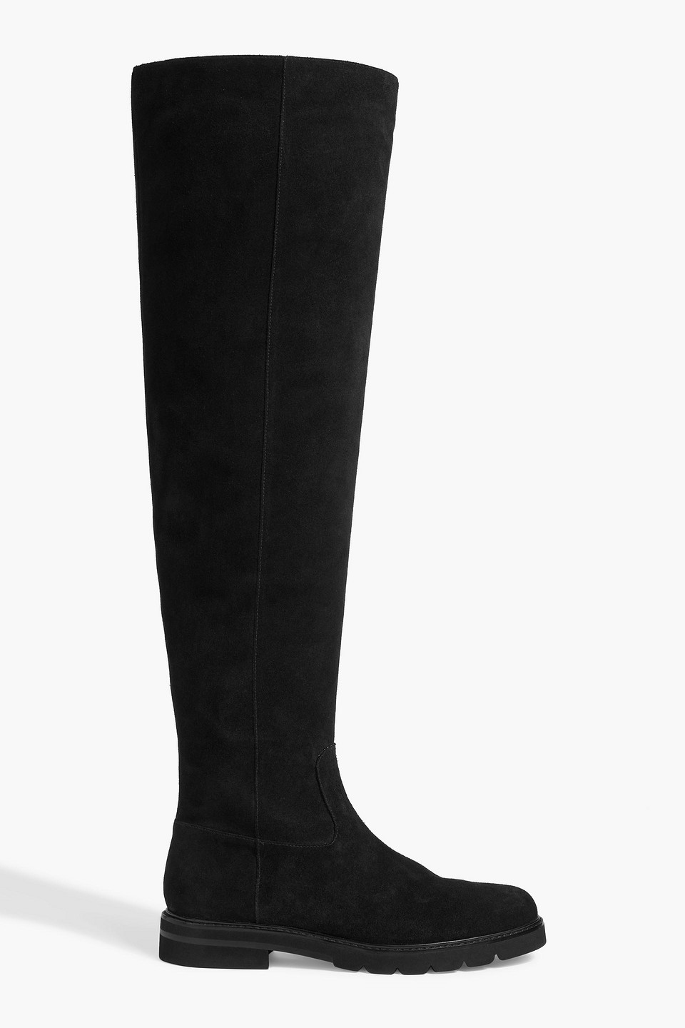 Stuart Weitzman Chicago Suede Over-the-knee Boots In Black