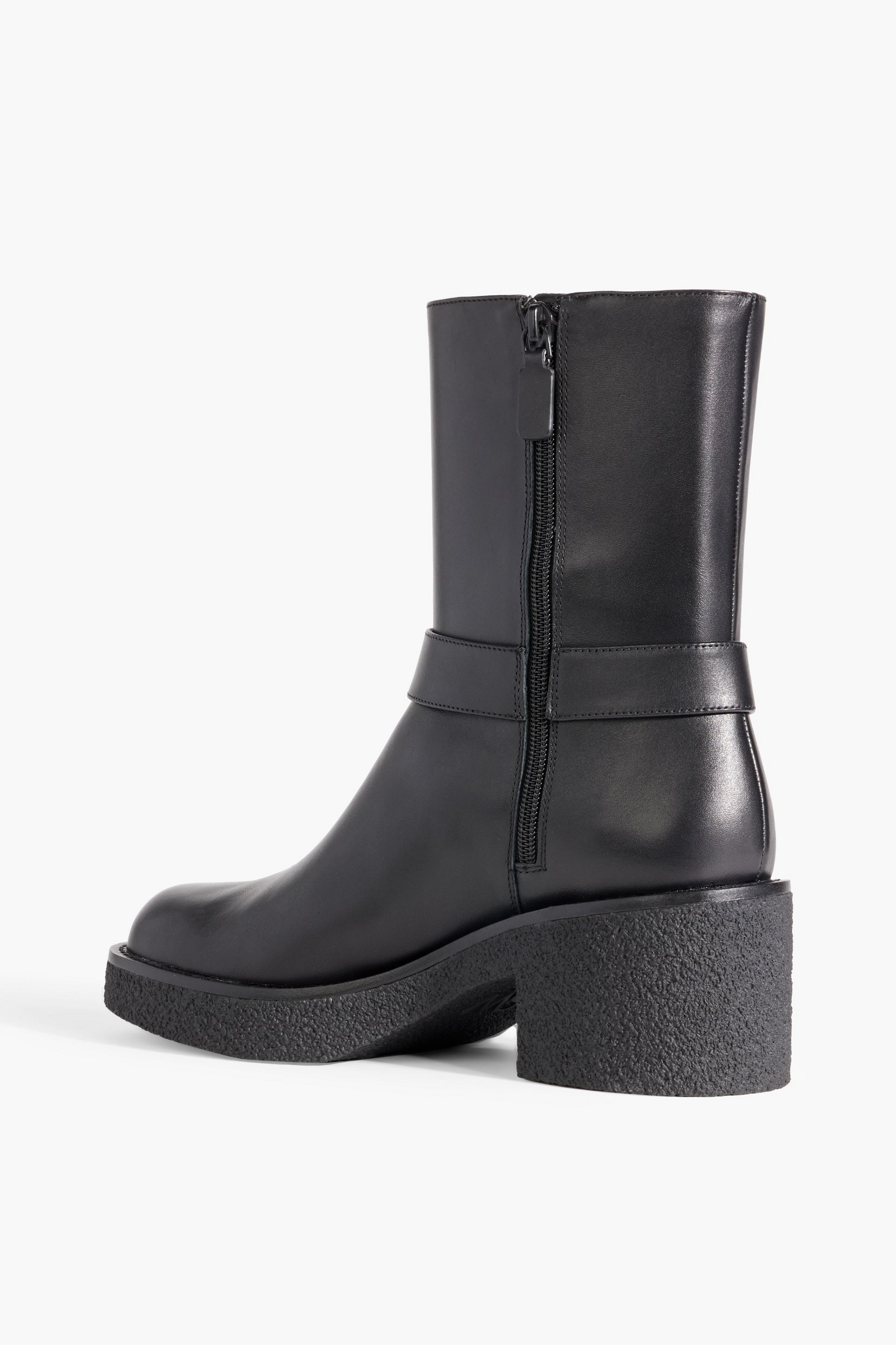 Stuart Weitzman Mountain Buckle leather ankle boots