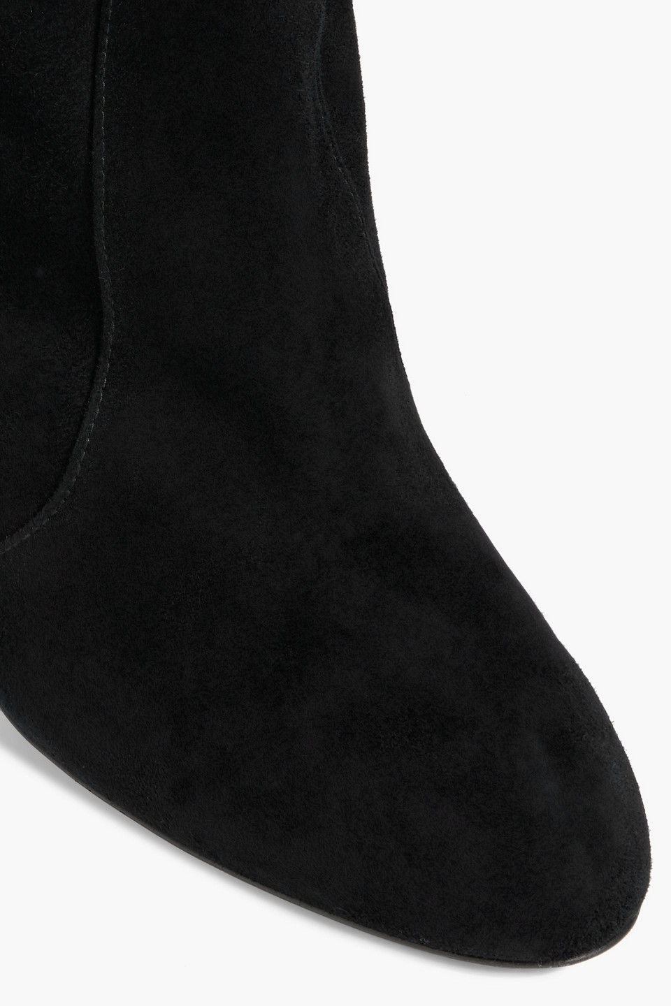 Shop Stuart Weitzman Vida 100 Suede Knee Boots In Black