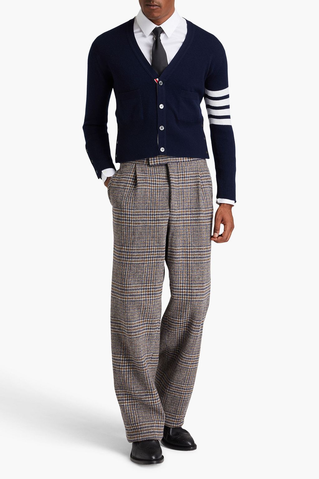 THOM BROWNE Hose aus Woll-Tweed mit Glencheck-Muster